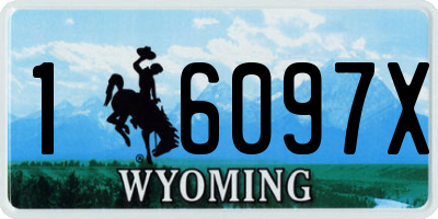 WY license plate 16097X