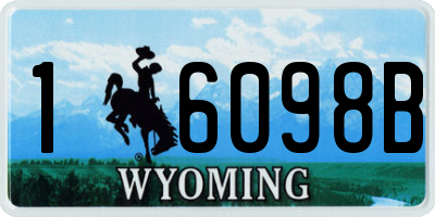 WY license plate 16098B