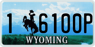 WY license plate 16100P
