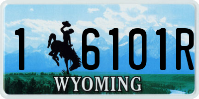 WY license plate 16101R