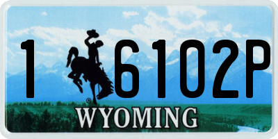 WY license plate 16102P
