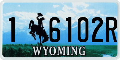WY license plate 16102R