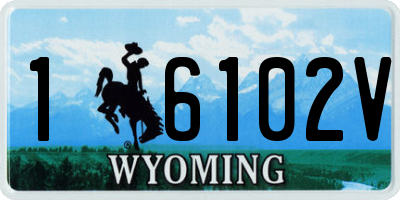 WY license plate 16102V