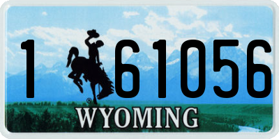 WY license plate 161056