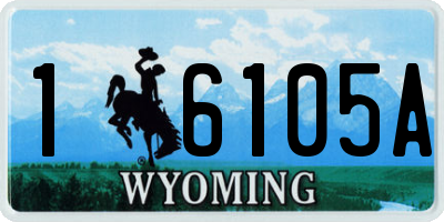 WY license plate 16105A