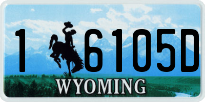 WY license plate 16105D