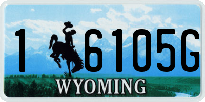 WY license plate 16105G