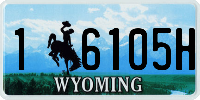 WY license plate 16105H