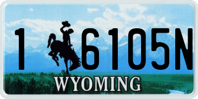 WY license plate 16105N