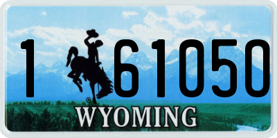 WY license plate 16105O