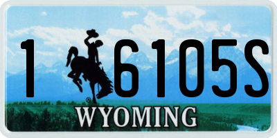 WY license plate 16105S