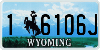 WY license plate 16106J