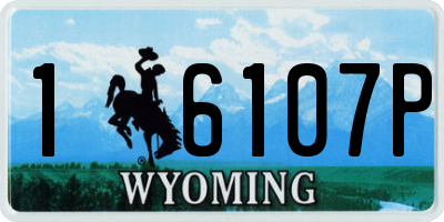 WY license plate 16107P
