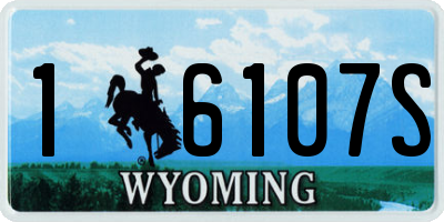 WY license plate 16107S