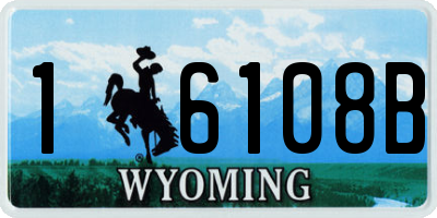 WY license plate 16108B