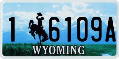 WY license plate 16109A