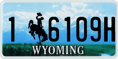 WY license plate 16109H