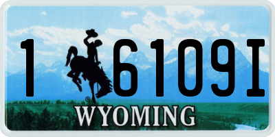WY license plate 16109I