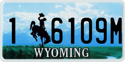 WY license plate 16109M