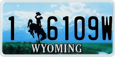 WY license plate 16109W