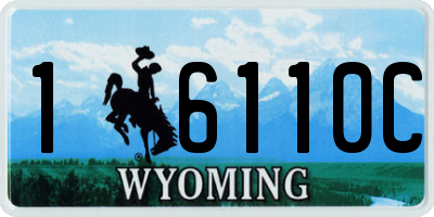 WY license plate 16110C