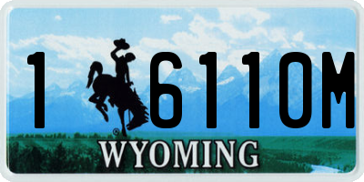 WY license plate 16110M