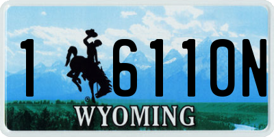 WY license plate 16110N
