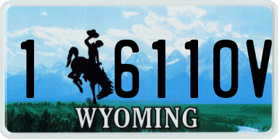 WY license plate 16110V