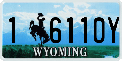 WY license plate 16110Y
