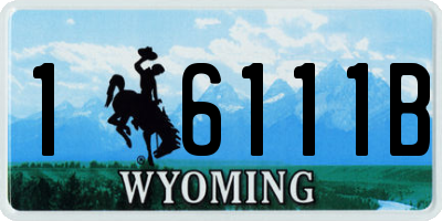 WY license plate 16111B
