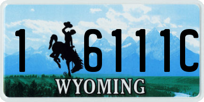 WY license plate 16111C