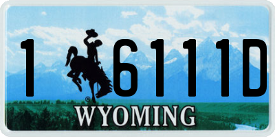 WY license plate 16111D