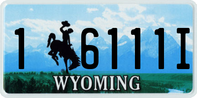 WY license plate 16111I