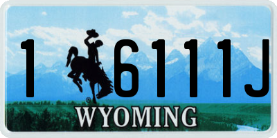 WY license plate 16111J