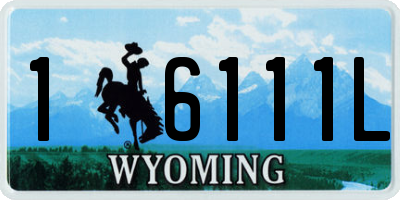 WY license plate 16111L