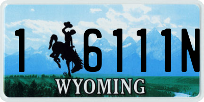 WY license plate 16111N