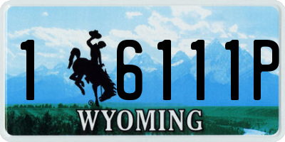 WY license plate 16111P