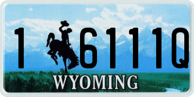 WY license plate 16111Q