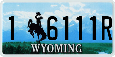 WY license plate 16111R