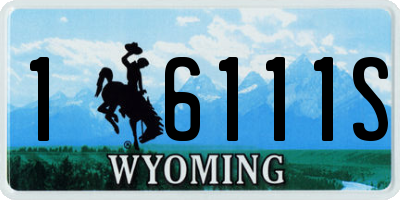 WY license plate 16111S