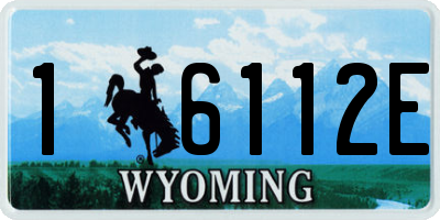 WY license plate 16112E