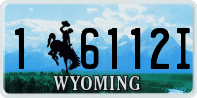 WY license plate 16112I