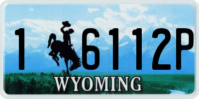 WY license plate 16112P