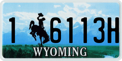 WY license plate 16113H