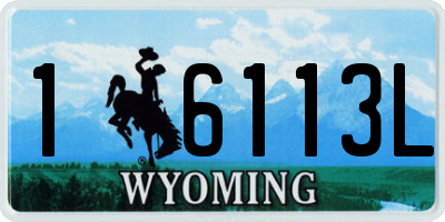 WY license plate 16113L