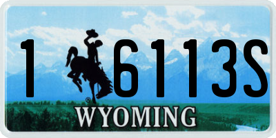 WY license plate 16113S