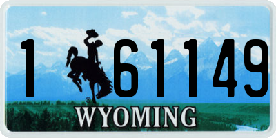 WY license plate 161149