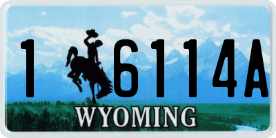 WY license plate 16114A