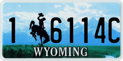 WY license plate 16114C