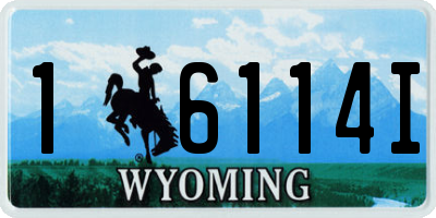 WY license plate 16114I